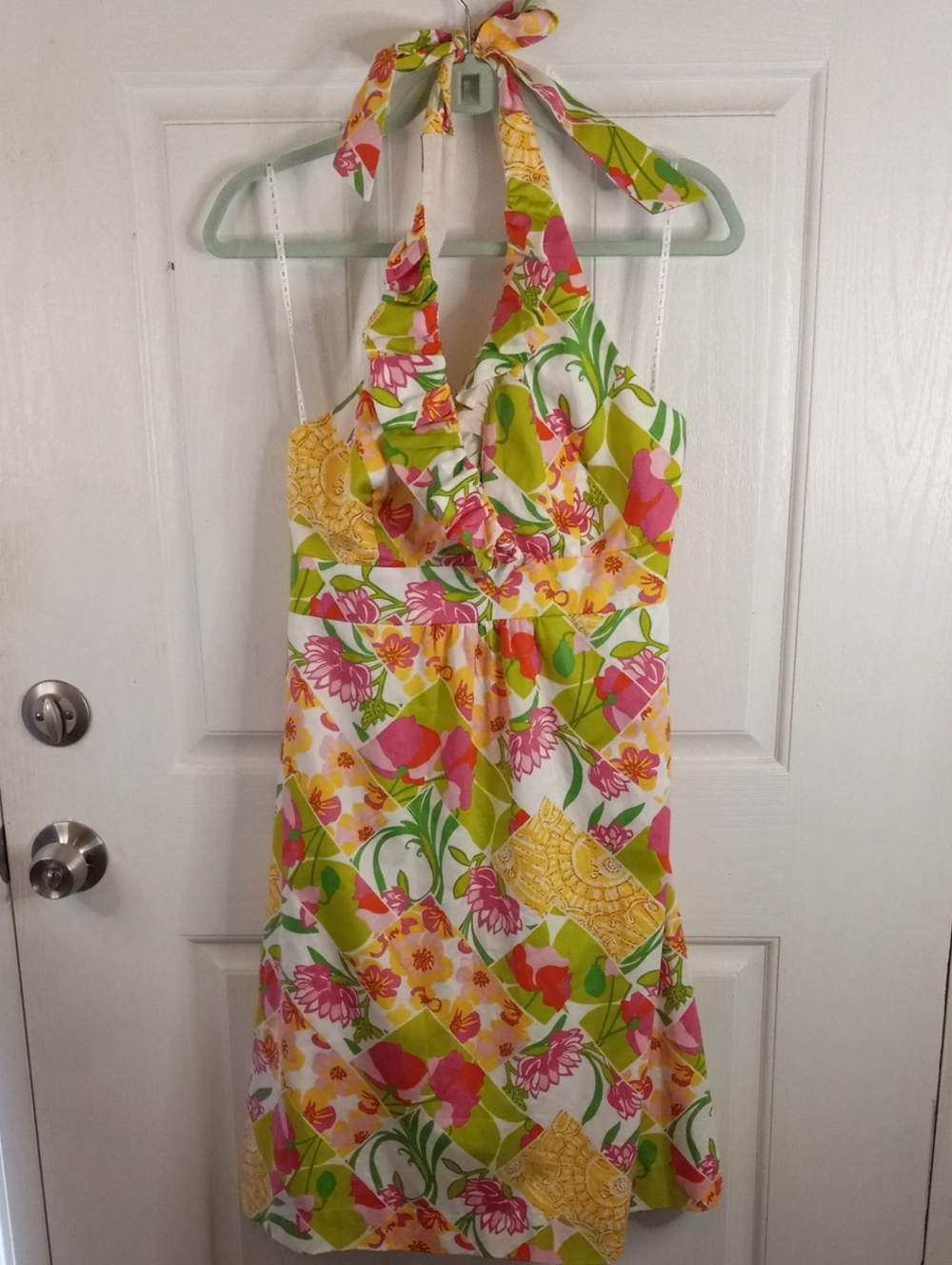 Lilly Pulitzer Multicolor Floral Mini Halter Dress Size 8